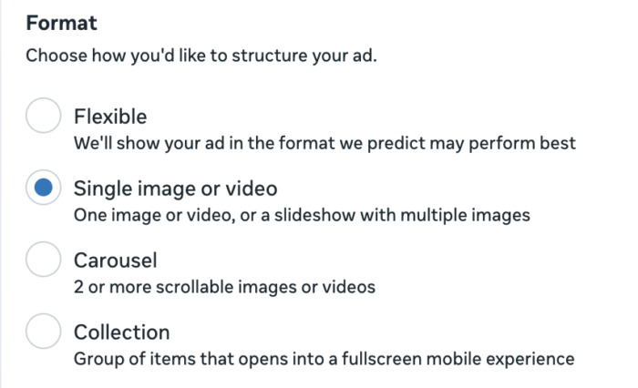 Meta Ads Format
